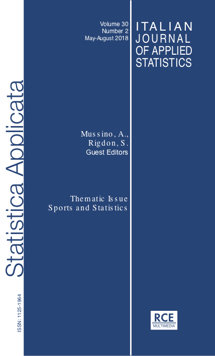 Cover Italian Journal of Applied Statistics, vol. 30, 2, 2018