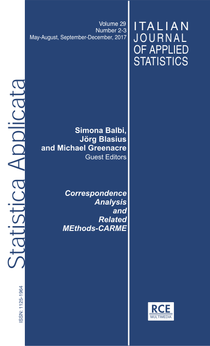 Cover Italian Journal of Applied Statistics, vol. 29, 2-3, 2017