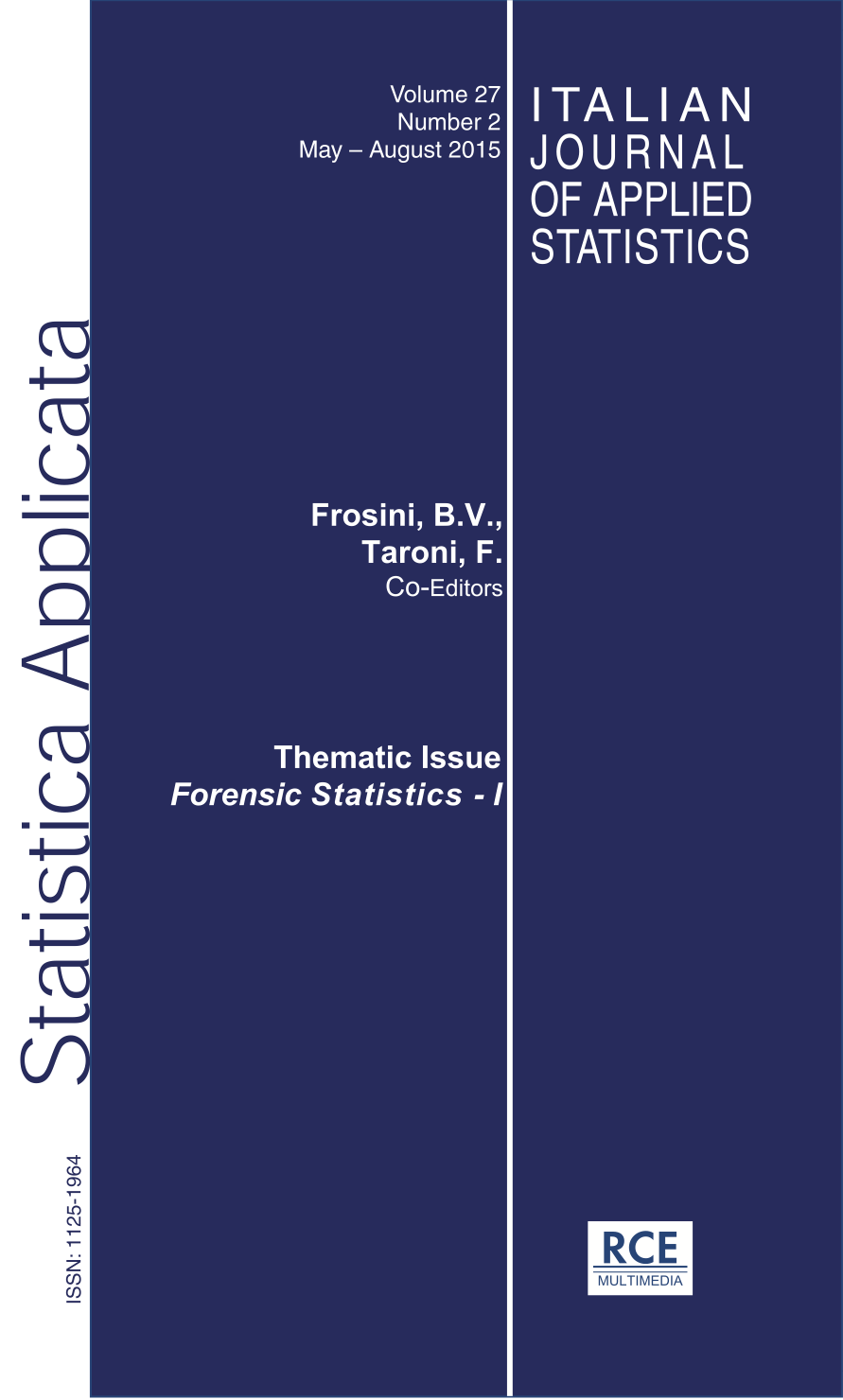 Cover Italian Journal of Applied Statistics, vol. 27, 2, 2015